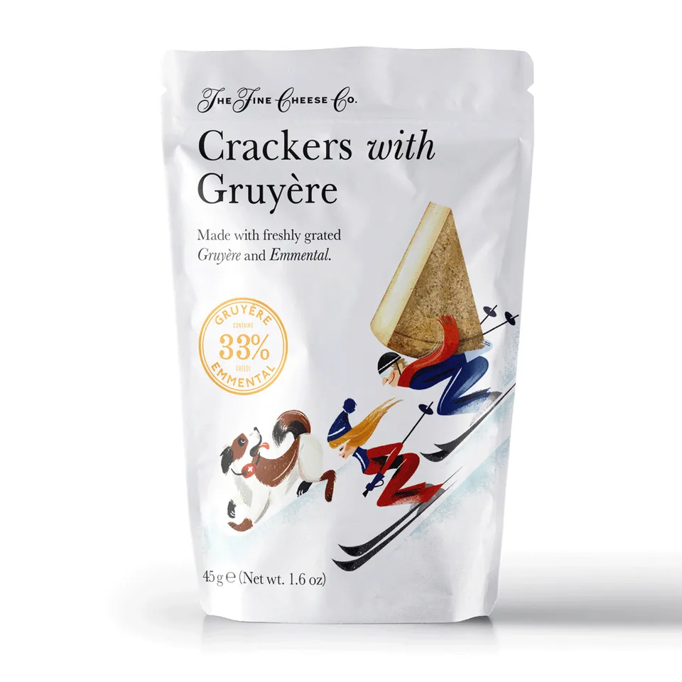 THE FINE CHEESE CO. Crackers gruyère sachet nomade 45g