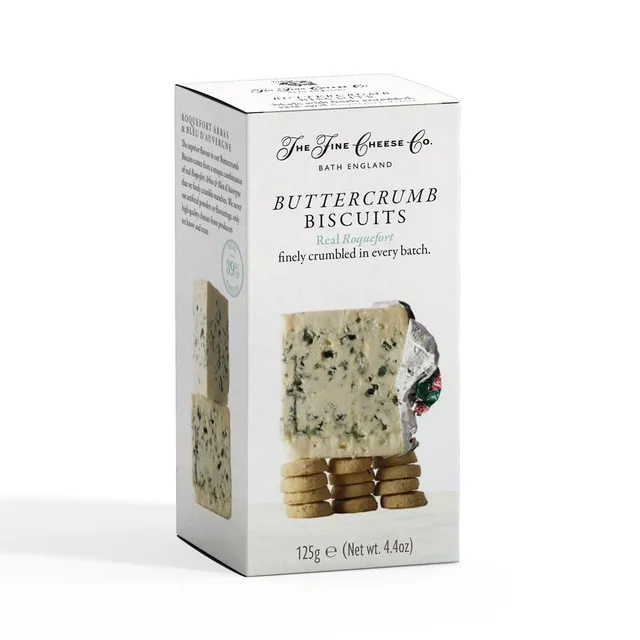 The Fine Cheese Co. Roquefort Buttercrumb biscuits fromage 125g