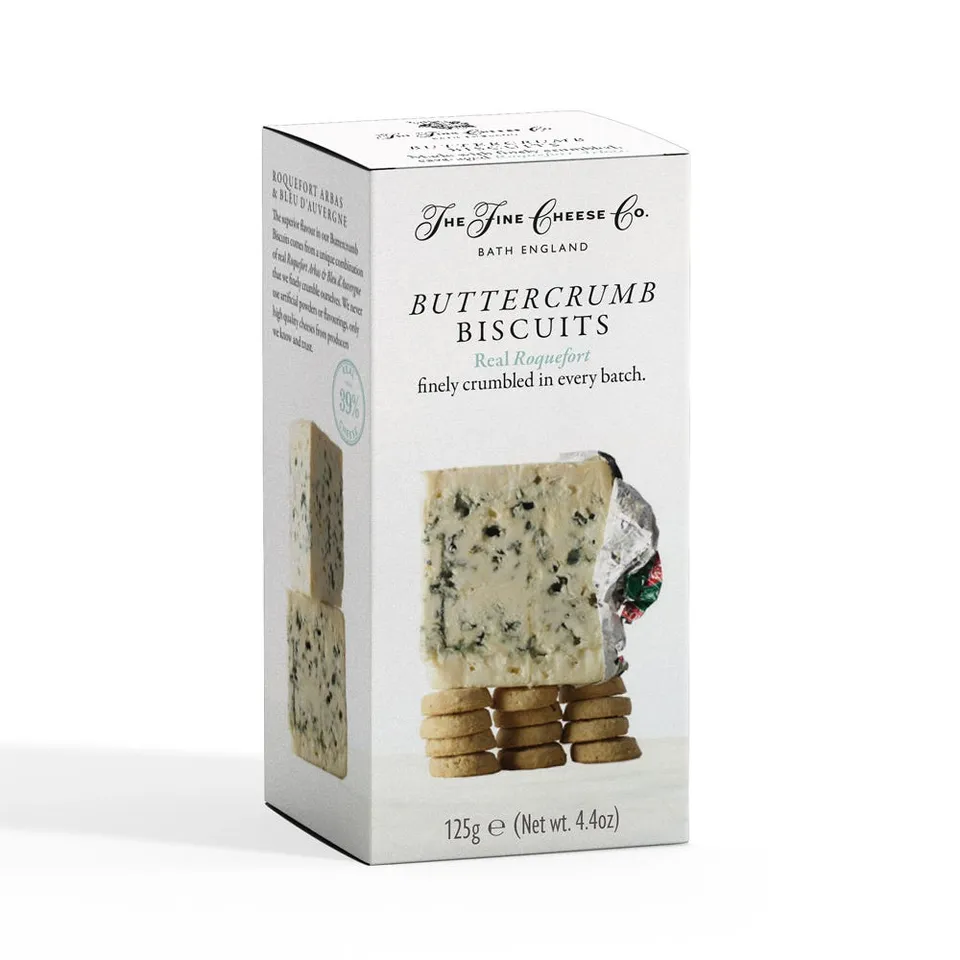 The Fine Cheese Co. Roquefort Buttercrumb biscuits fromage 125g