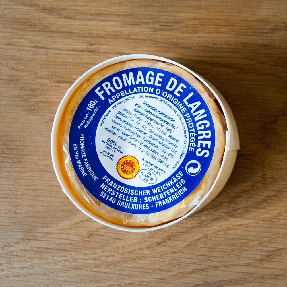 The Fine Cheese Co. Langres fromage croûte lavée 180g lait vache
