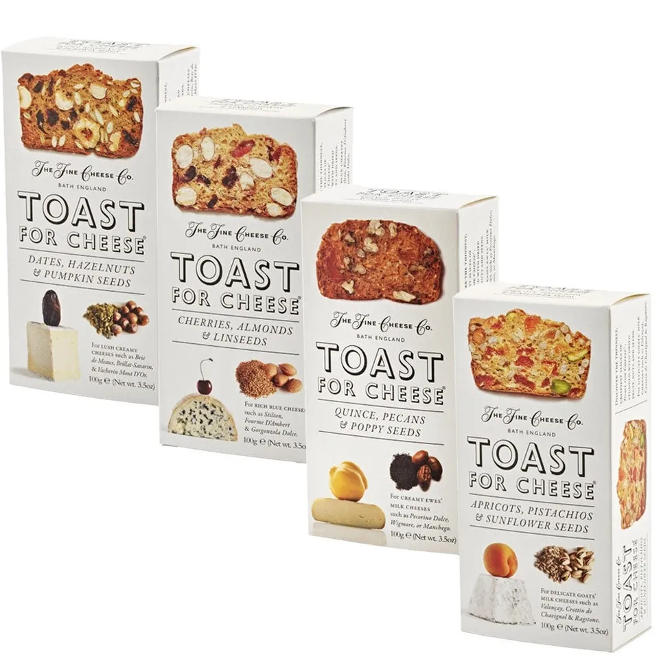 The Fine Cheese Co. Toast for Cheese toasts fromage lot de 4