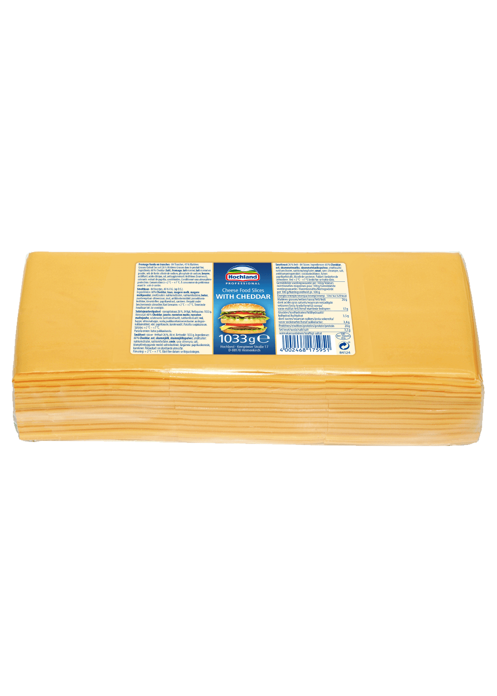 Tippagral Tranches Cheddar fondu fromage fondant