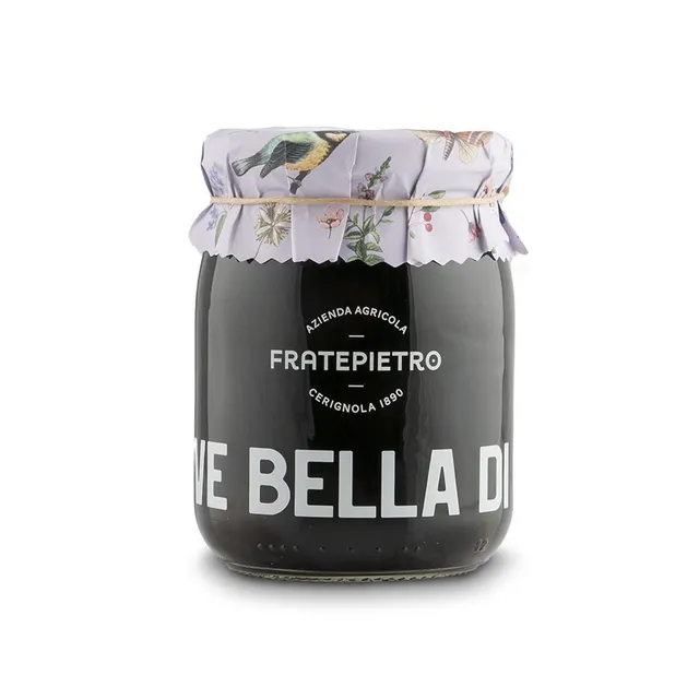 Fratepietro Bella di Cerignola olives noires 580ml