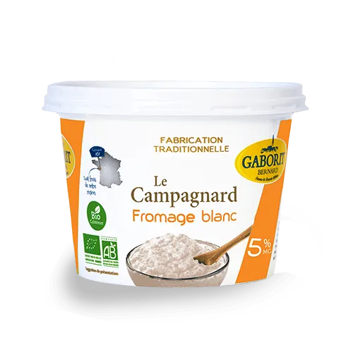 Maison Bernard Gaborit Fromage blanc campagnard bio nature 500g 5%