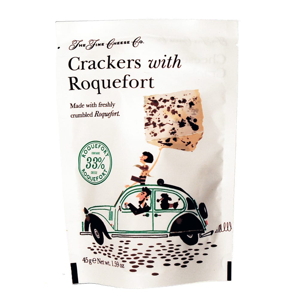 The Fine Cheese Co. Roquefort Crackers crackers 45g au roquefort