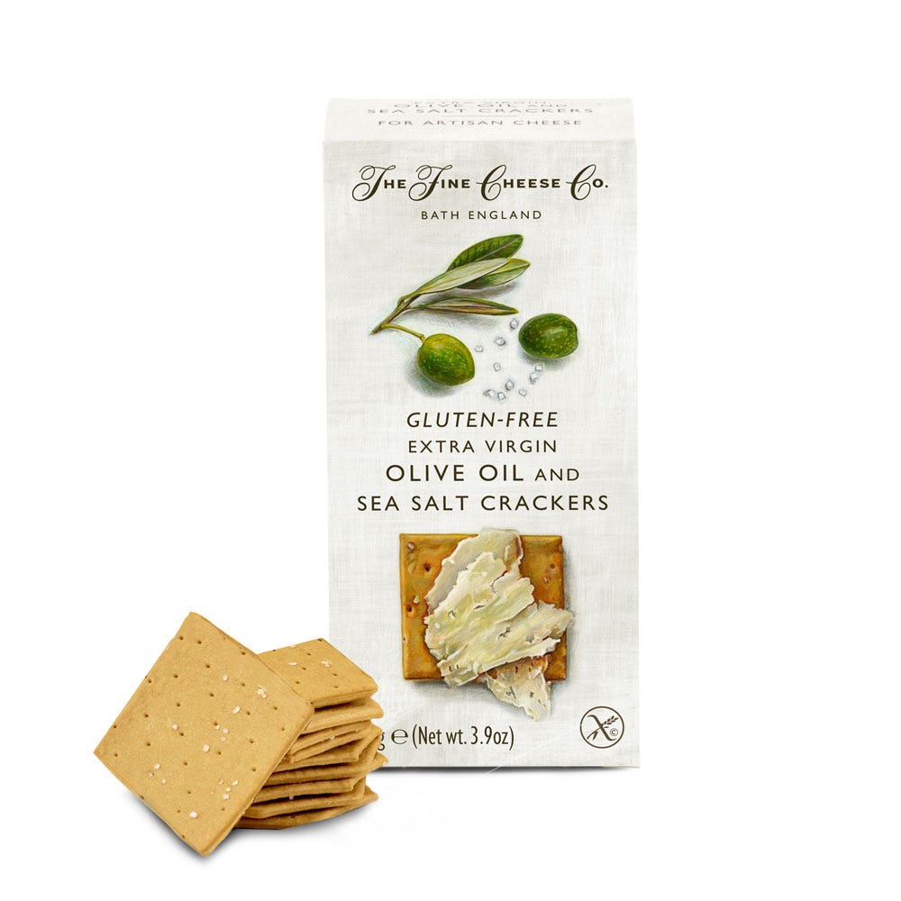 The Fine Cheese Co. Olive Oil Sea Salt crackers sans gluten 100g