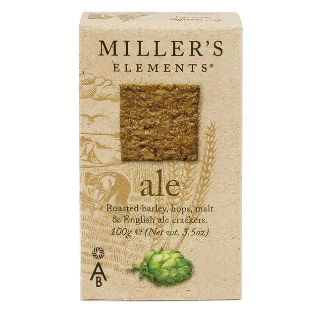 The Fine Cheese Co. Miller's Elements Ale Crackers 190g à la bière