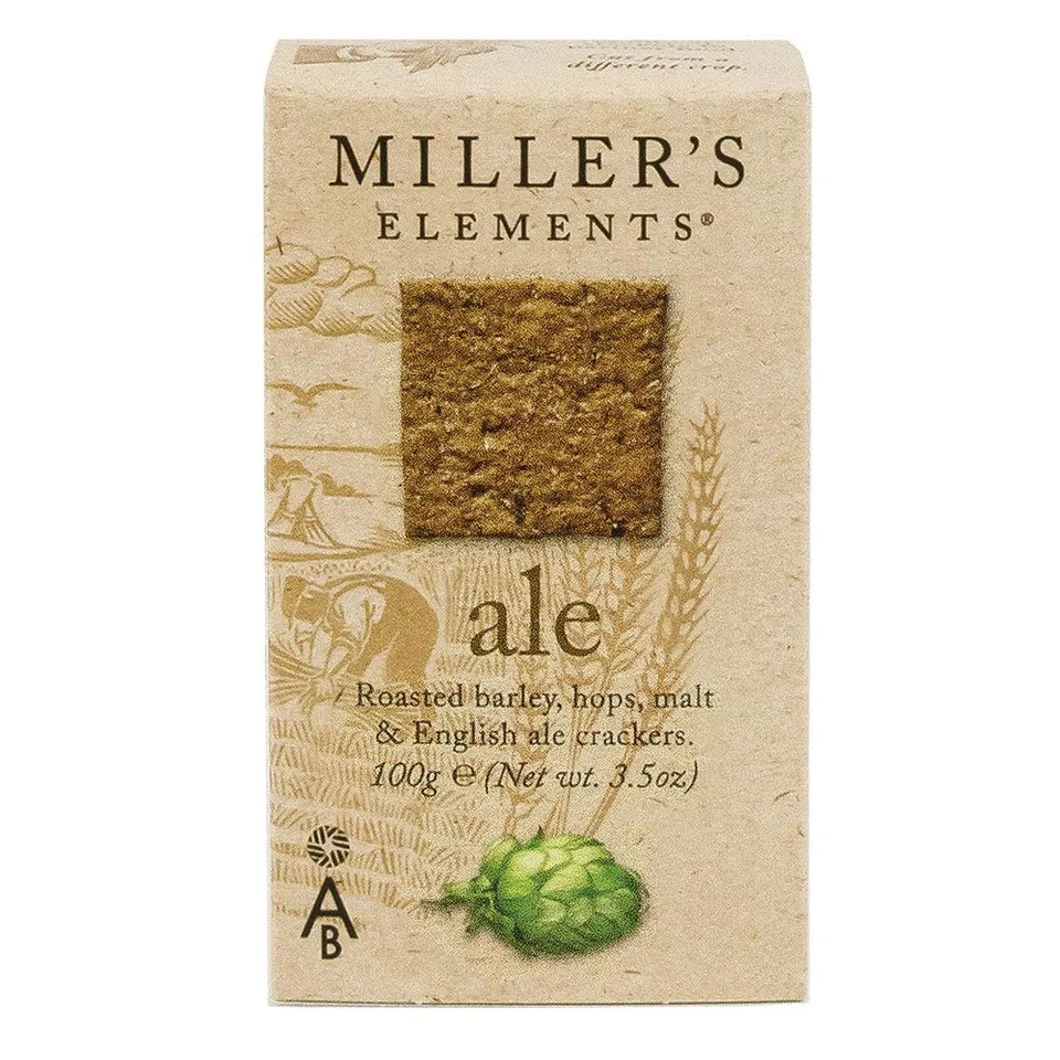 The Fine Cheese Co. Miller's Elements Ale Crackers 190g à la bière