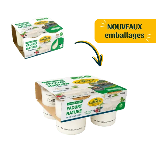 Maison Bernard Gaborit Yaourt nature bio demi-écrémé lait Jersiaise
