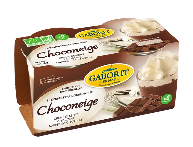 Maison Bernard Gaborit Choconeige liégeois chocolat 2x110g chantilly