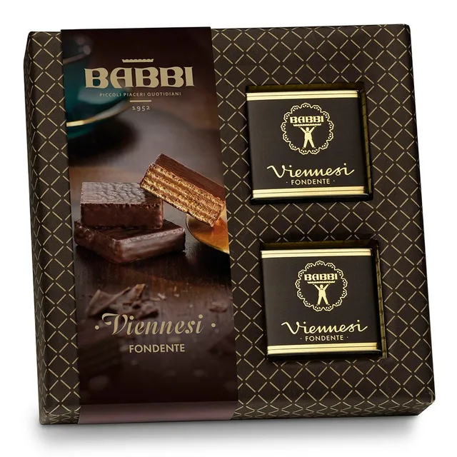 Babbi Viennesi Fondente gaufrettes chocolat noir luxe