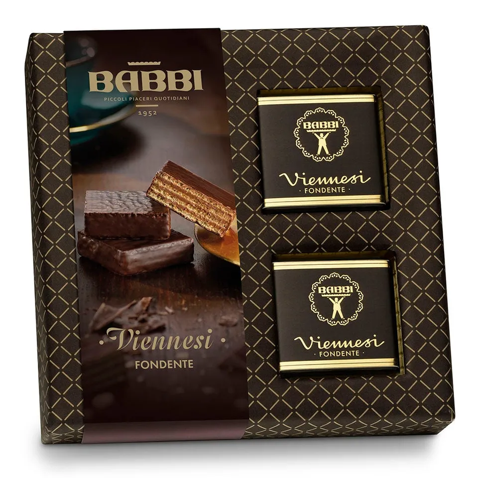 Babbi Viennesi Fondente gaufrettes chocolat noir luxe