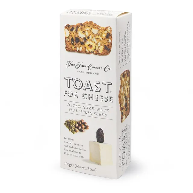 The Fine Cheese Co. Toast for Cheese dattes noisettes toasts 100g