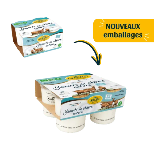Maison Bernard Gaborit Yaourt de chèvre bio nature lait digeste