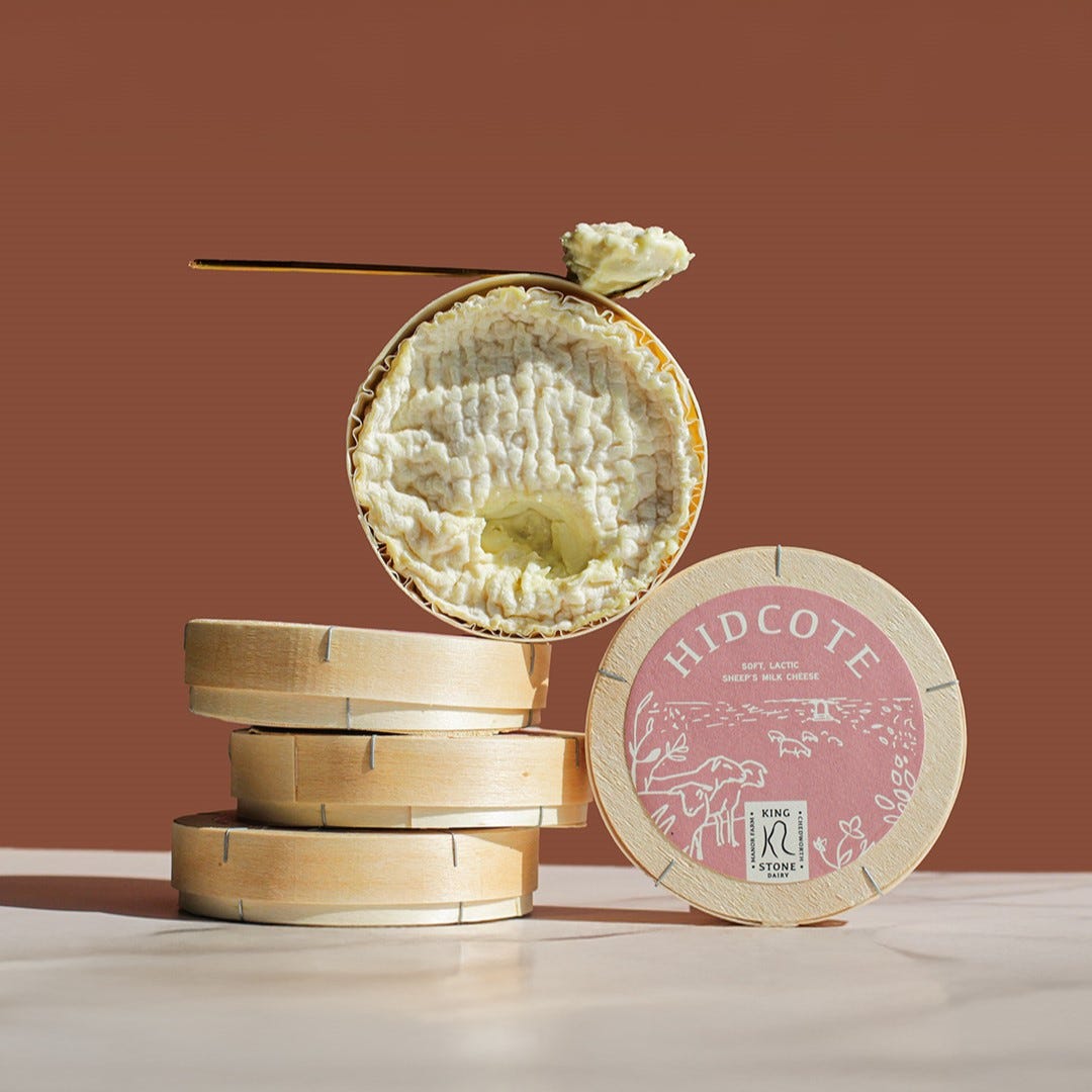 The Fine Cheese Co. Hidcote fromage brebis 220g pâte molle lactique