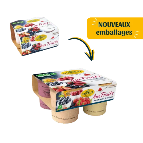 Maison Bernard Gaborit Yaourt brassé bio fruits - yaourt 4 parfums