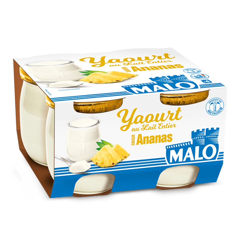 Malo Les Yaourts Ananas yaourt lait entier
