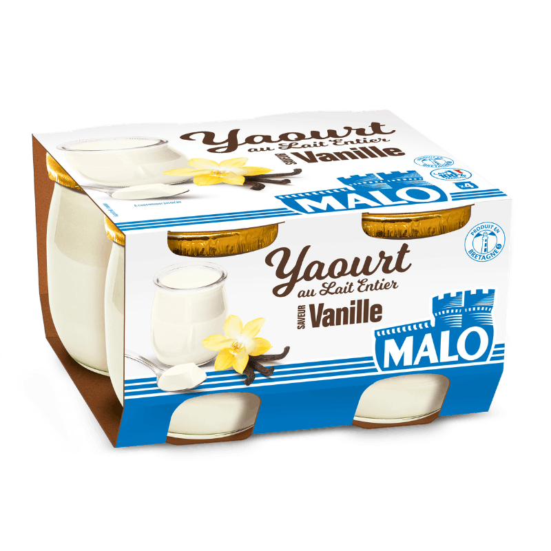 Malo Les Yaourts Vanille Yaourt Crémeux au Lait