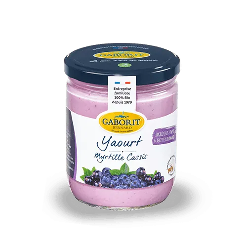 Maison Bernard Gaborit Yaourt Bio Vache Myrtille Cassis Onctueux