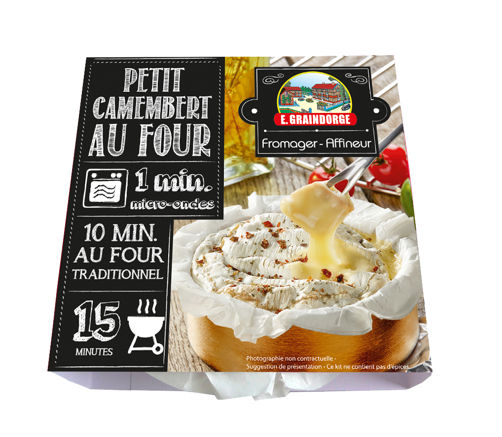 Graindorge Petit Camembert au four fromage 120g