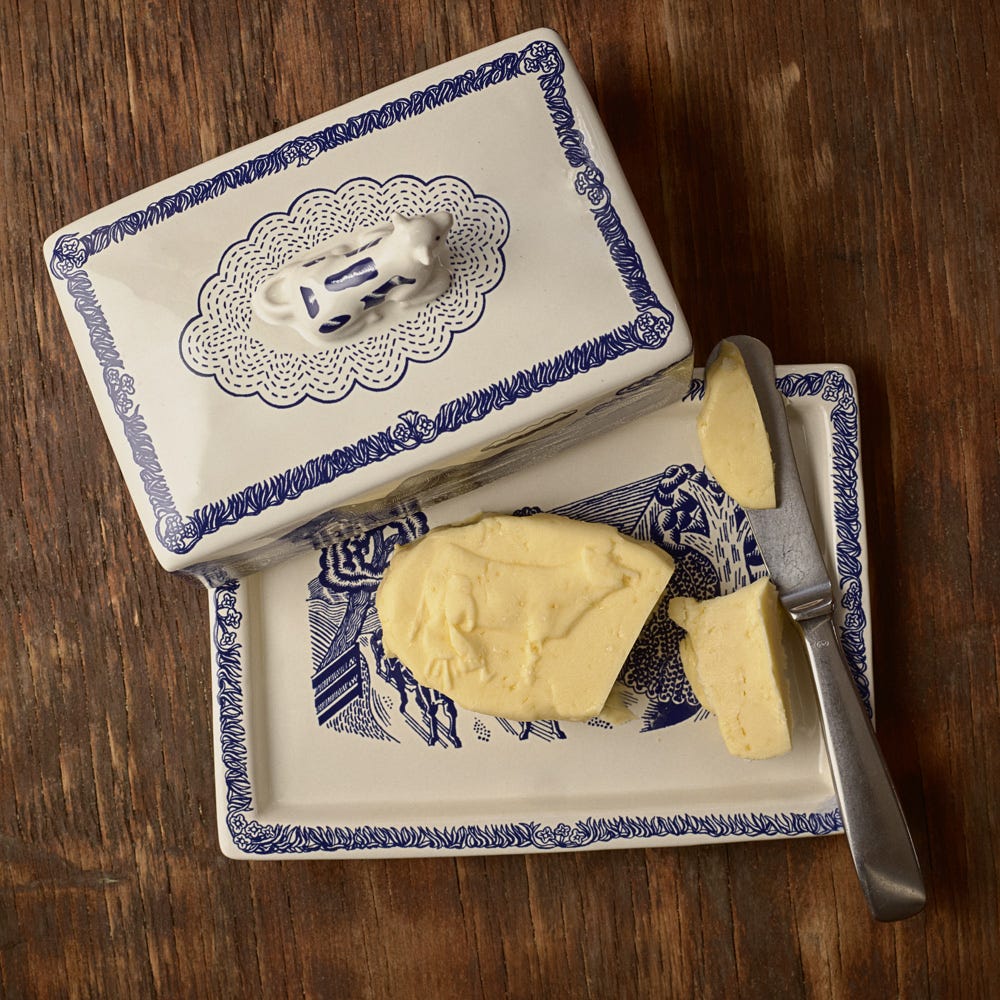 The Fine Cheese Co. Beurrier Céramique avec Couvercle