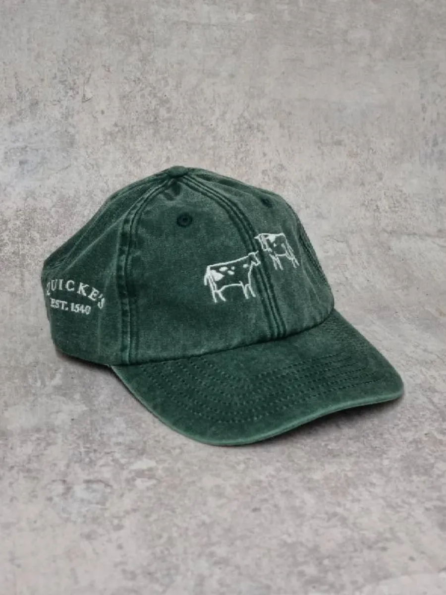 Quicke's Cow Cap casquette verte coton réglable