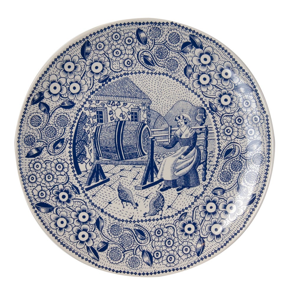 The Fine Cheese Co. Set 6 assiettes fromage céramique 23cm