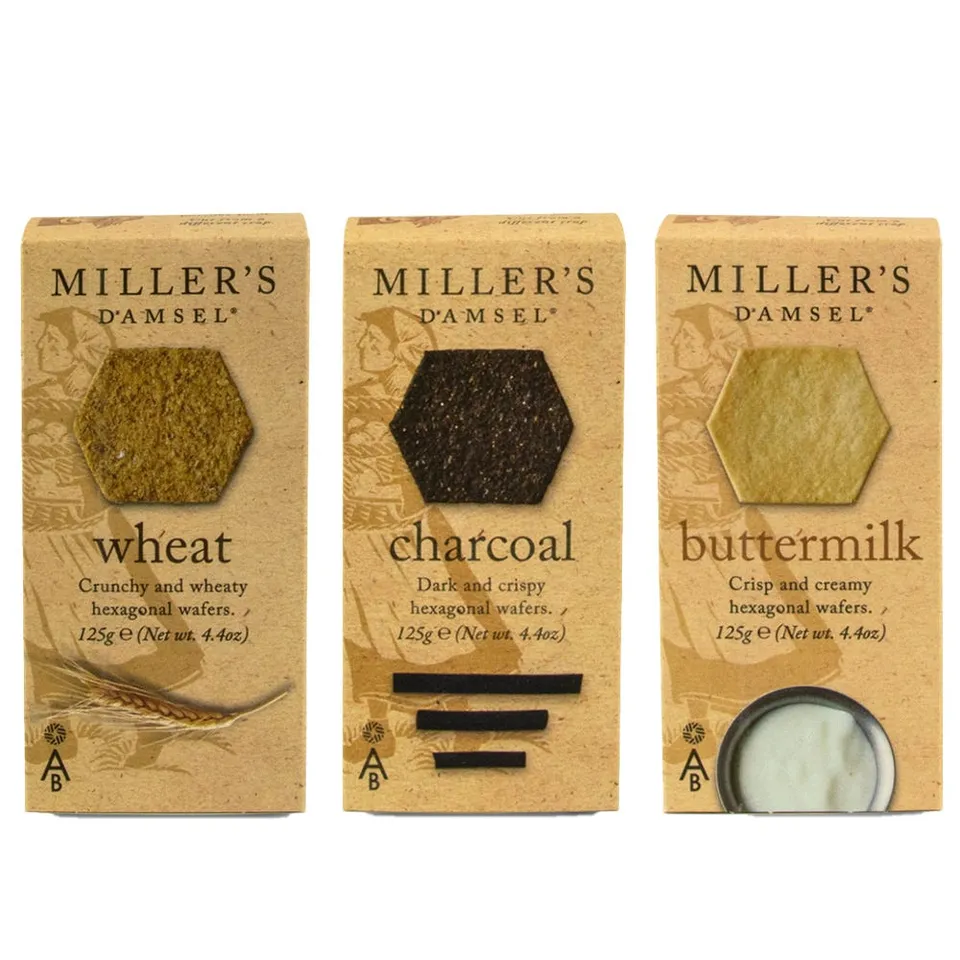 Miller's Damsel Set crackers 375 g blé charbon babeurre