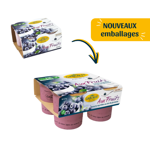 Maison Bernard Gaborit Yaourt bio myrtille - yaourt brassé peu sucré