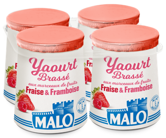 Malo Les Yaourts yaourt fraise-framboise fruits