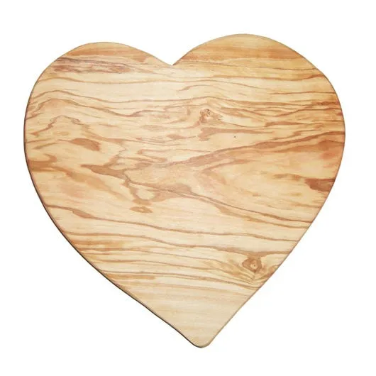 Heart Olive Wood Board planche fromage bois d’olivier cœur