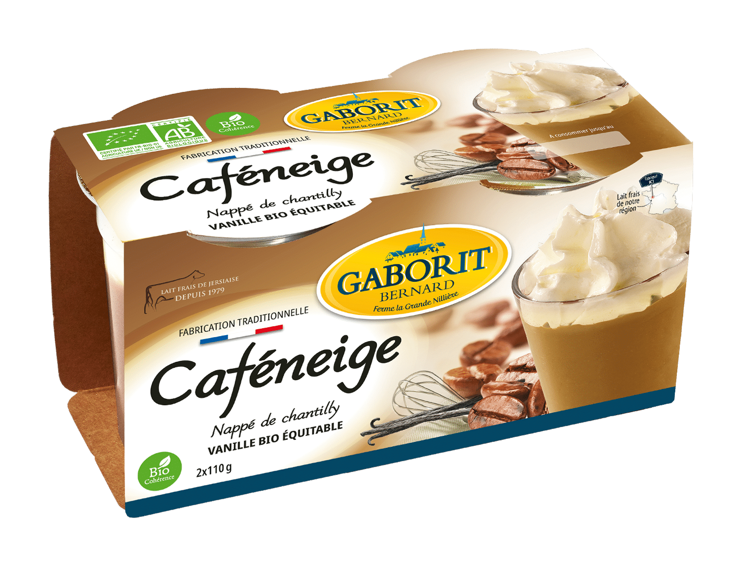 Maison Bernard Gaborit Caféneige liégeois bio café - dessert chantilly