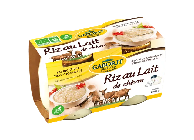 Maison Bernard Gaborit Riz au lait de chèvre bio dessert vanille