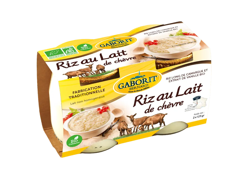 Maison Bernard Gaborit Riz au lait de chèvre bio dessert vanille