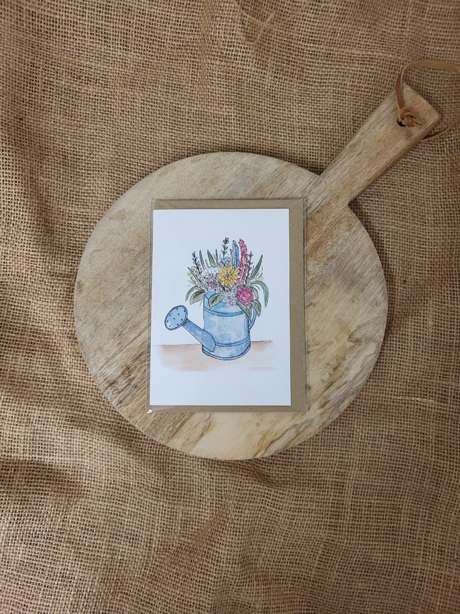 Quicke's Doodling Lucy Watering Can carte de vœux arrosoir A6