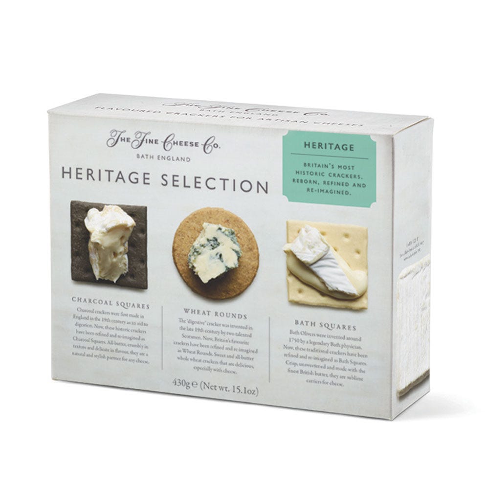 The Fine Cheese Co. Heritage Range crackers accompagnement 430g coffret