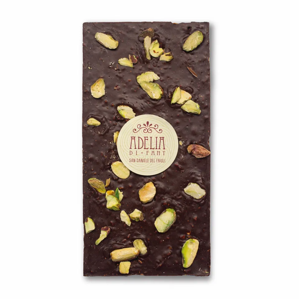 Adelia di Fant tablette chocolat noir pistaches 85g