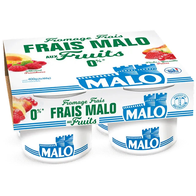 Malo Les Fromages frais fromage frais aux fruits 0%