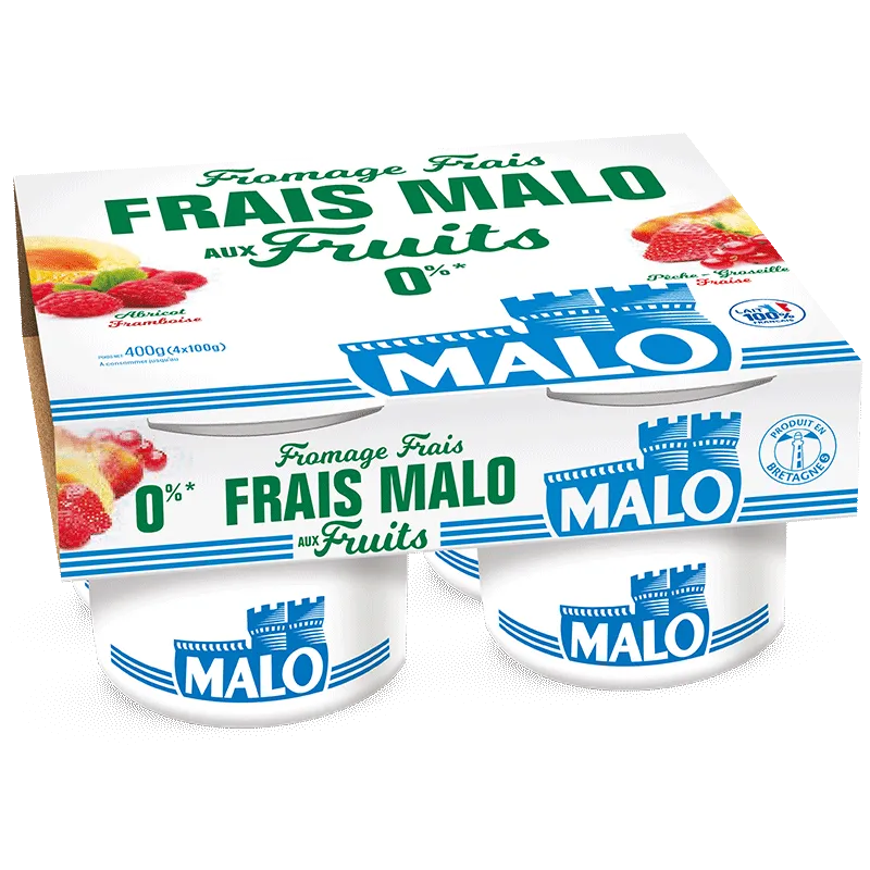Malo Les Fromages frais fromage frais aux fruits 0%