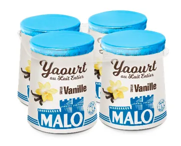 Malo Les Yaourts Yaourt Lait Entier Vanille