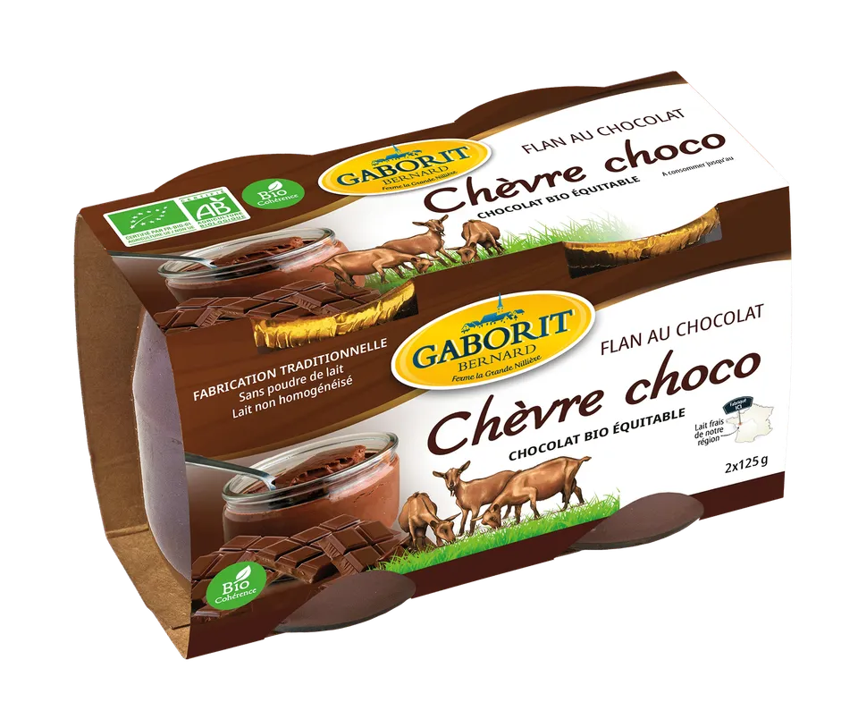 Maison Bernard Gaborit Chèvre Choco flan chocolat chèvre bio