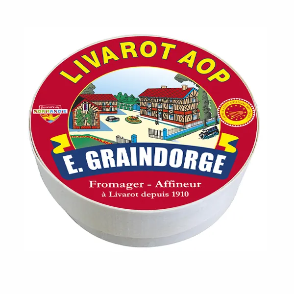Graindorge Livarot AOP fromage 250g croûte lavée