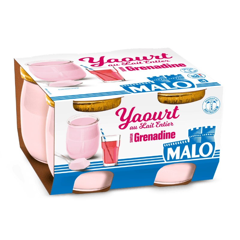 Malo Les Yaourts yaourt grenadine aromatisé