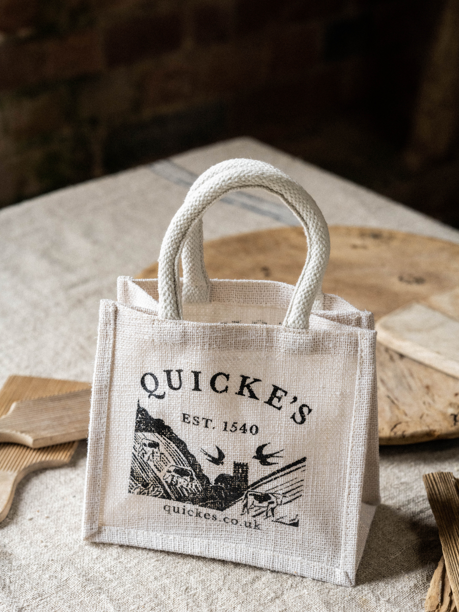 Quicke's Jute Bag sac jute naturel 22cm anses coton
