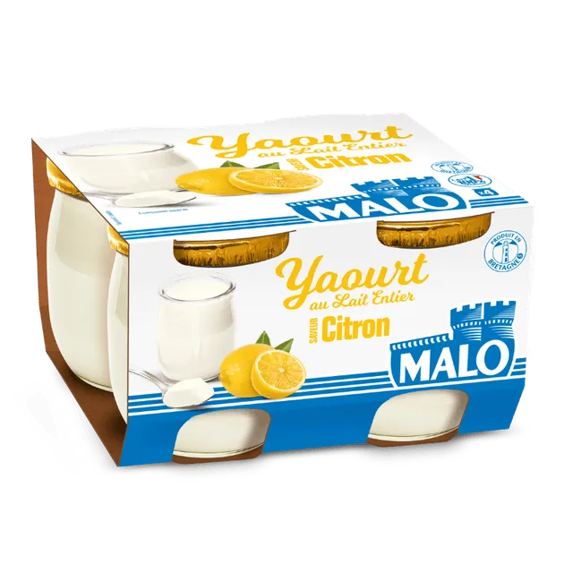 Malo Les Yaourts Citron yaourt au lait entier doux