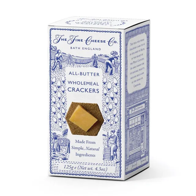 The Fine Cheese Co. All-Butter Wholemeal Crackers 125g blé complet