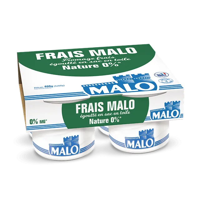 Malo Fromages Frais Nature 0% fromage frais pot 500 g