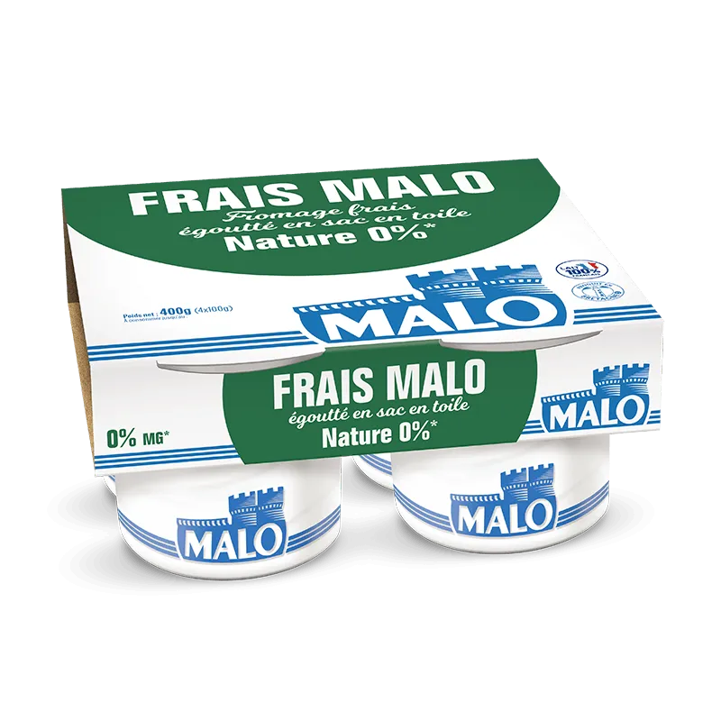 Malo Fromages Frais Nature 0% fromage frais pot 500 g
