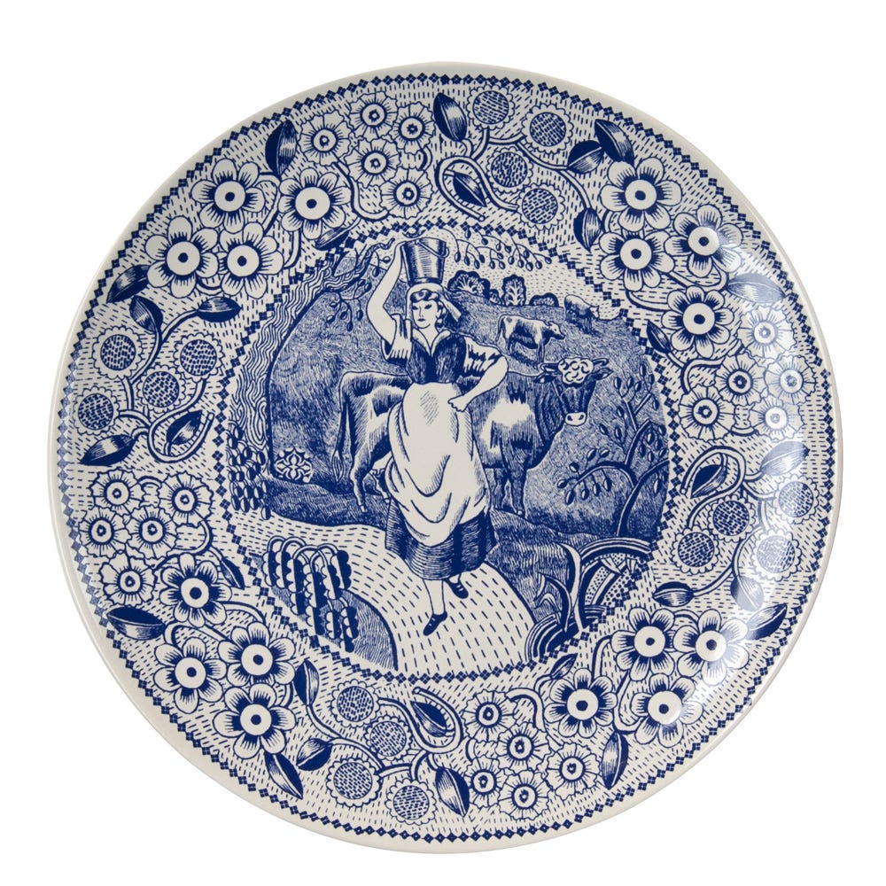 The Fine Cheese Co. Set 6 assiettes fromage céramique 23cm